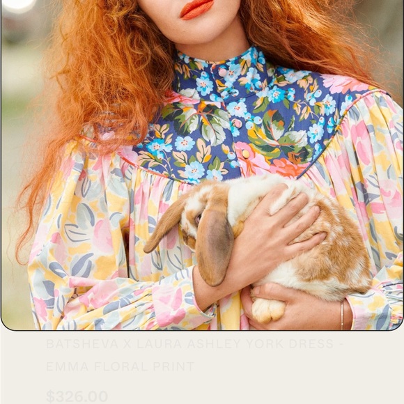 Batsheva x Laura Ashley York Dress - Emma Floral Print - Picture 1 of 4